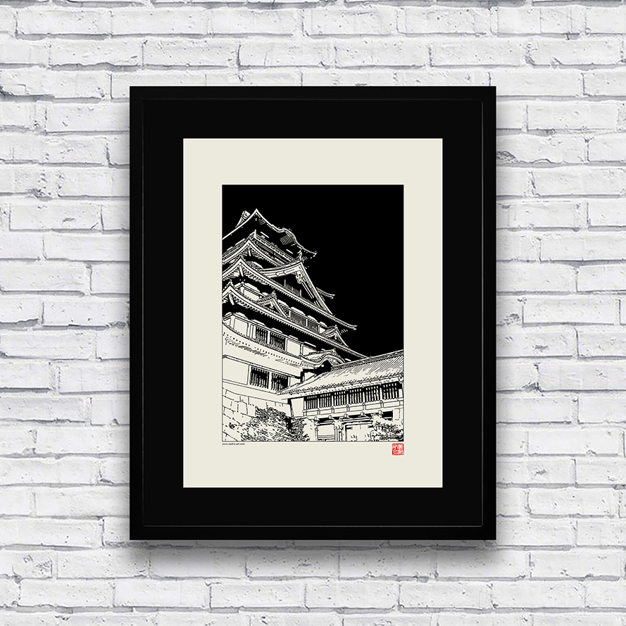 Illustration &quot;Château&quot; 30x40 cm