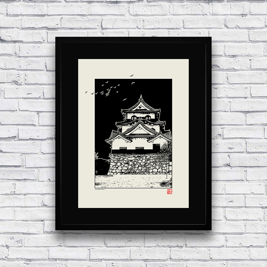 Illustration &quot;Hikone&quot; 30x40 cm