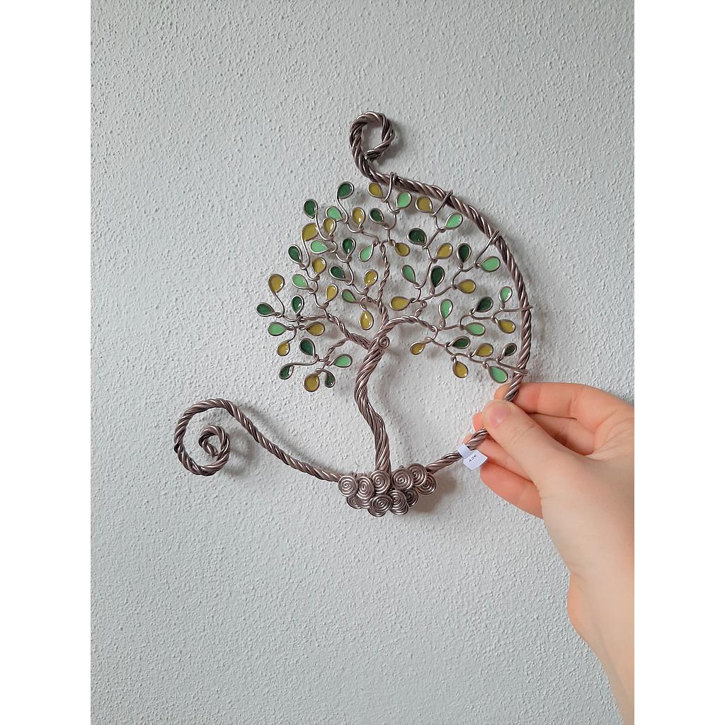 Arbre de Vie Ø15cm - Camaïeu de vert