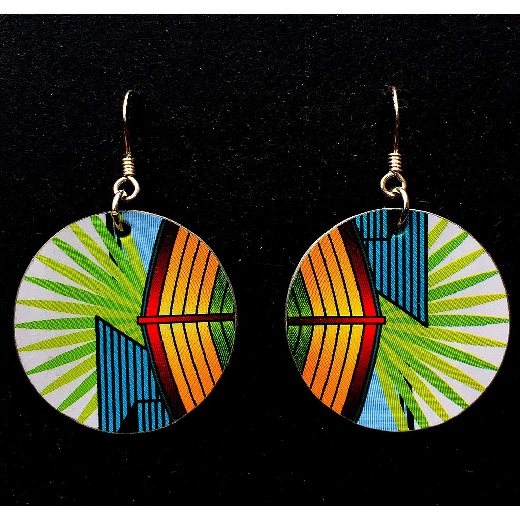 Boucles d'oreilles écologiques &quot;Eventail&quot;