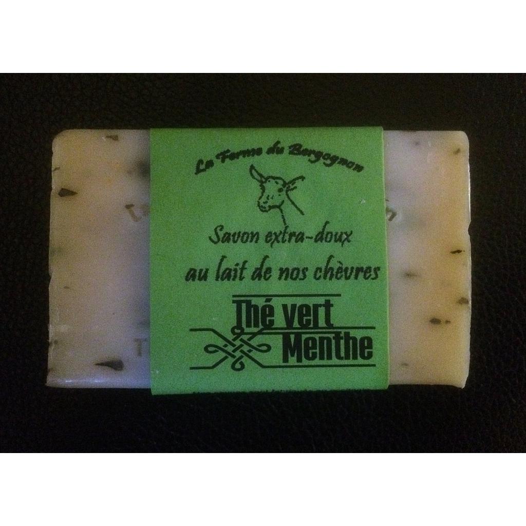 Savon Thé vert/Menthe, au lait de nos chèvres