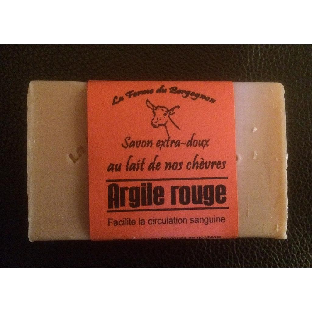 Savon Argile Rouge, au lait de nos chèvres