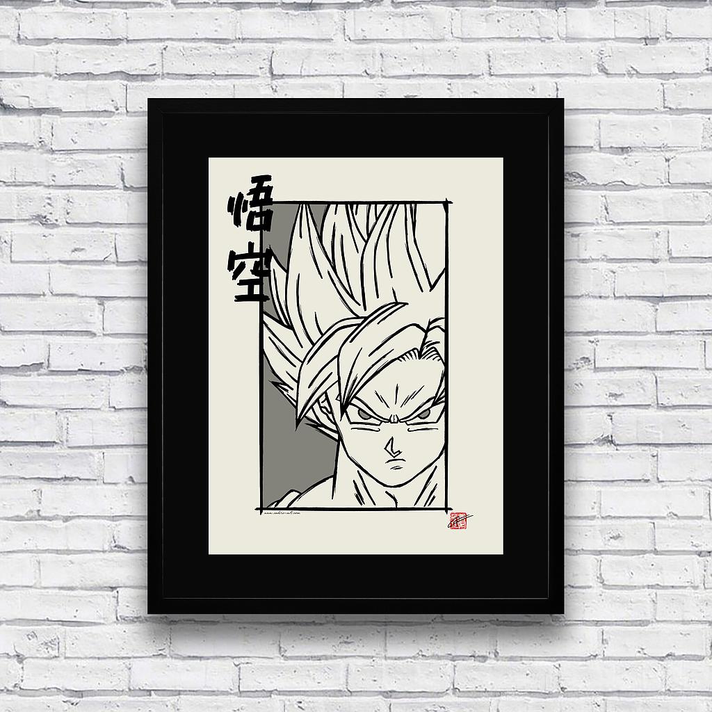 Illustration &quot;Goku&quot; 30x40 cm