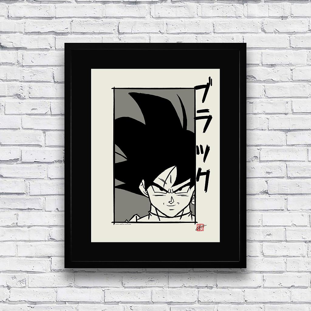 Illustration &quot;Black Goku&quot; 30x40 cm