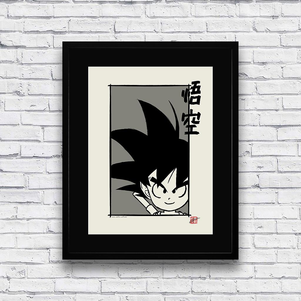 Illustration &quot;Kid Goku&quot; 30x40 cm
