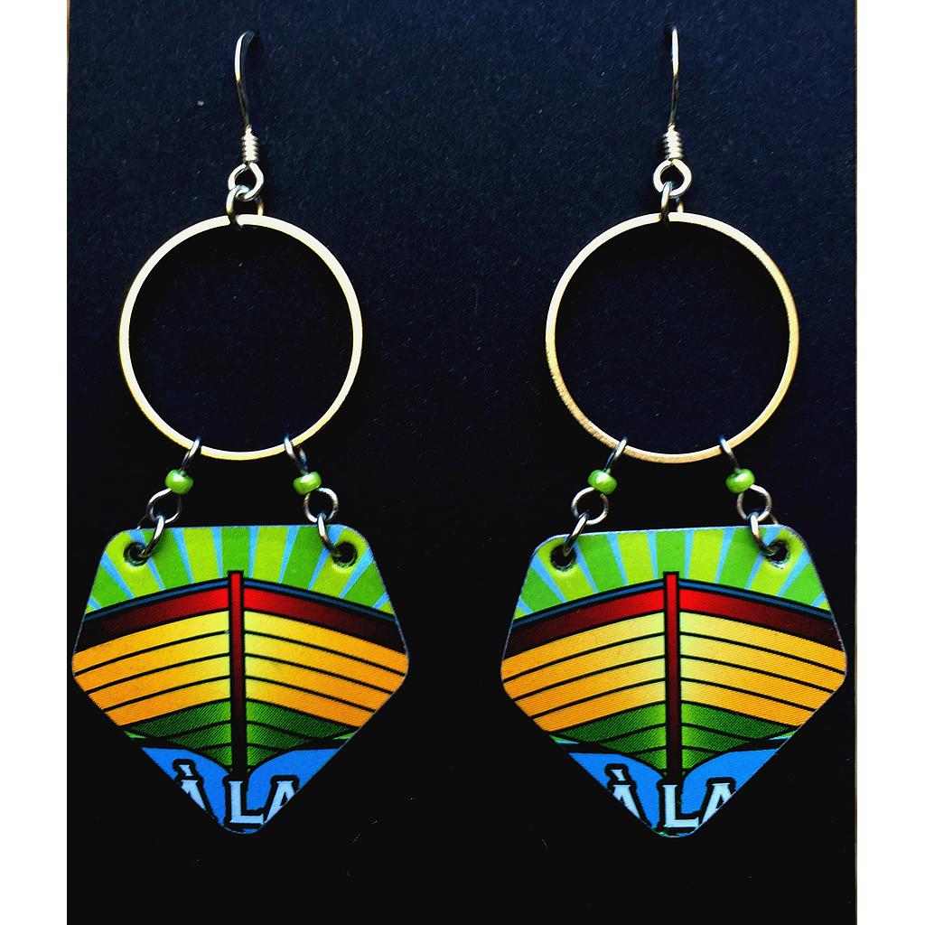Boucles d'oreilles écologiques &quot;Belle-Ile&quot; trapèze