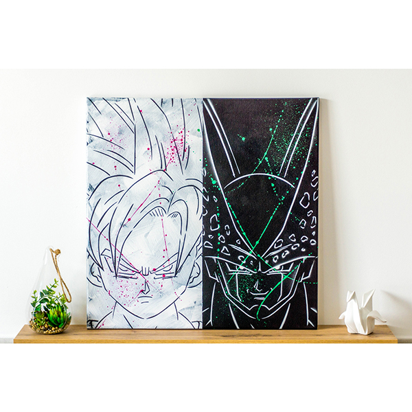 Tableau &quot;Gohan/Cell&quot; 50x50 cm
