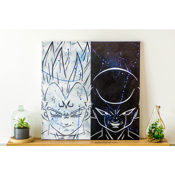 Tableau &quot;Vegeta/Freeza&quot; 50x50 cm