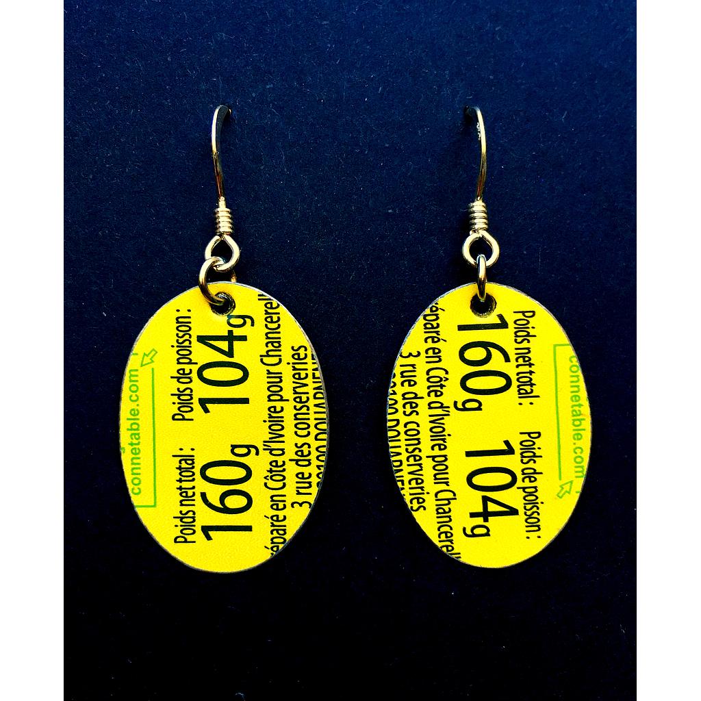 Boucles d'oreilles écologiques &quot;160gr - 104gr&quot; ovales
