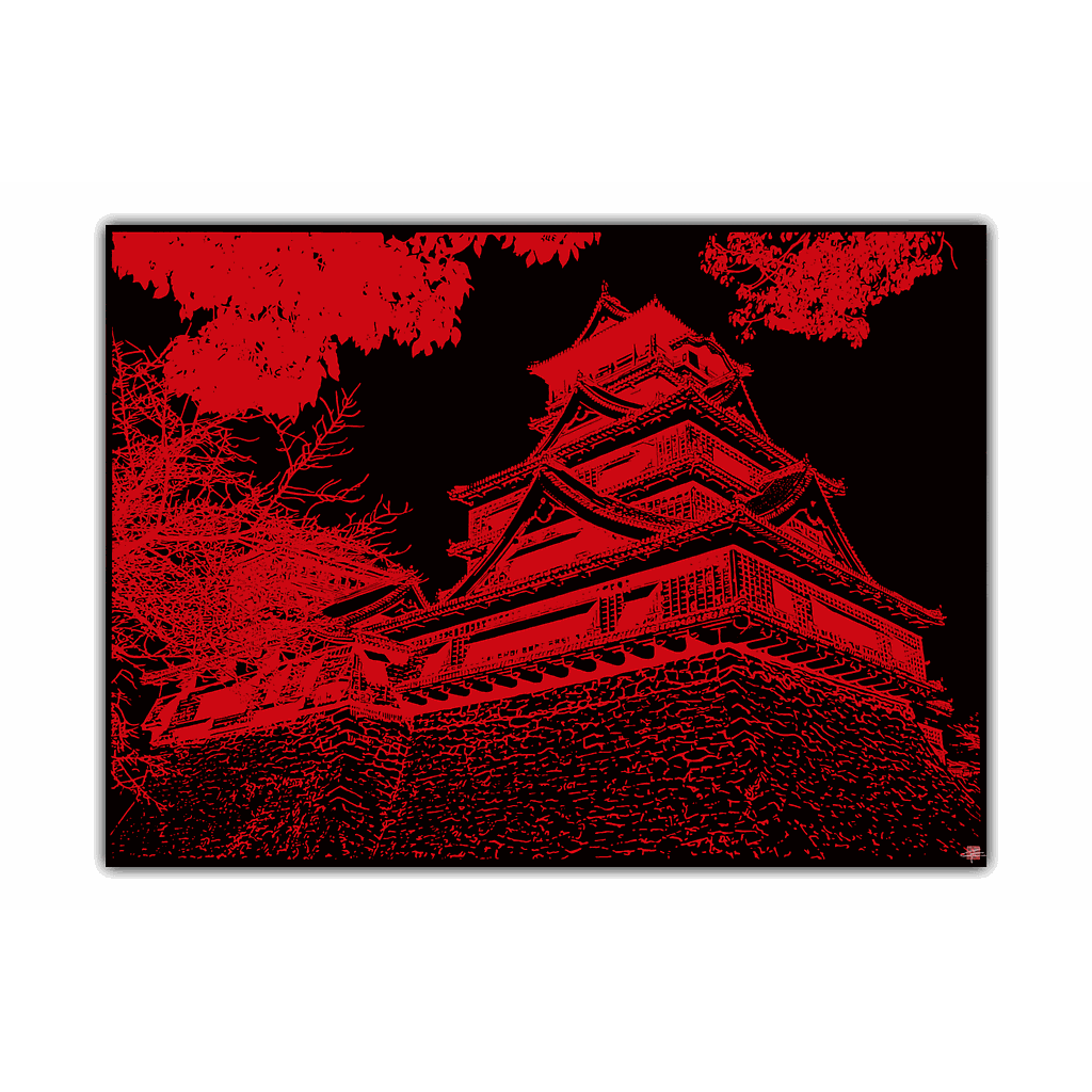 Tableau &quot;Kumamoto-jo&quot; 73x100 cm