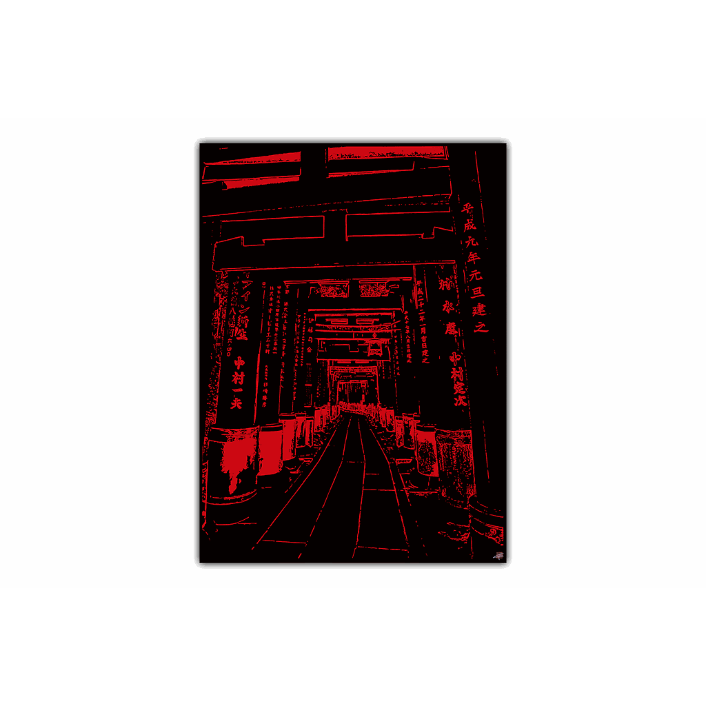 Tableau &quot;Fushimi Inari-Taisha&quot; 73x100 cm