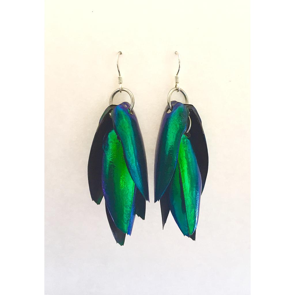 Boucles d'oreilles élytres &quot;cocon&quot;