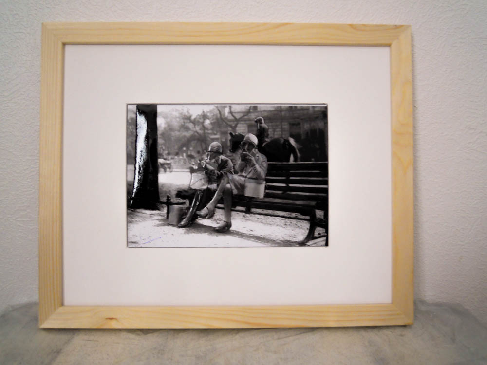 PARISIENNES SUR UN BANC 24x30 cm