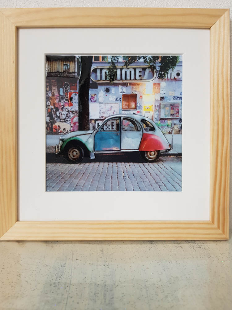 2 CV TRICOLORE 20X20 CM