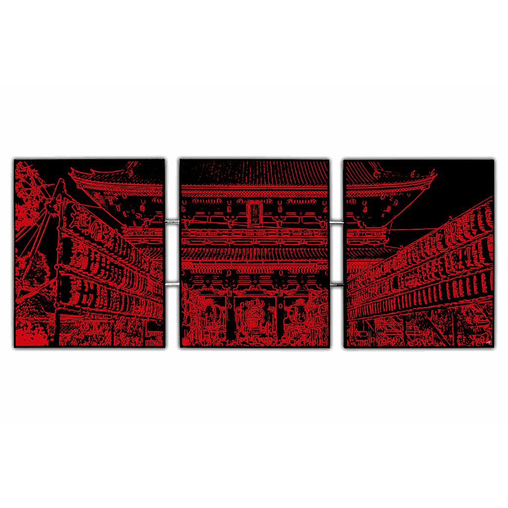 Tableau &quot;Asakusa&quot; 207x81 cm