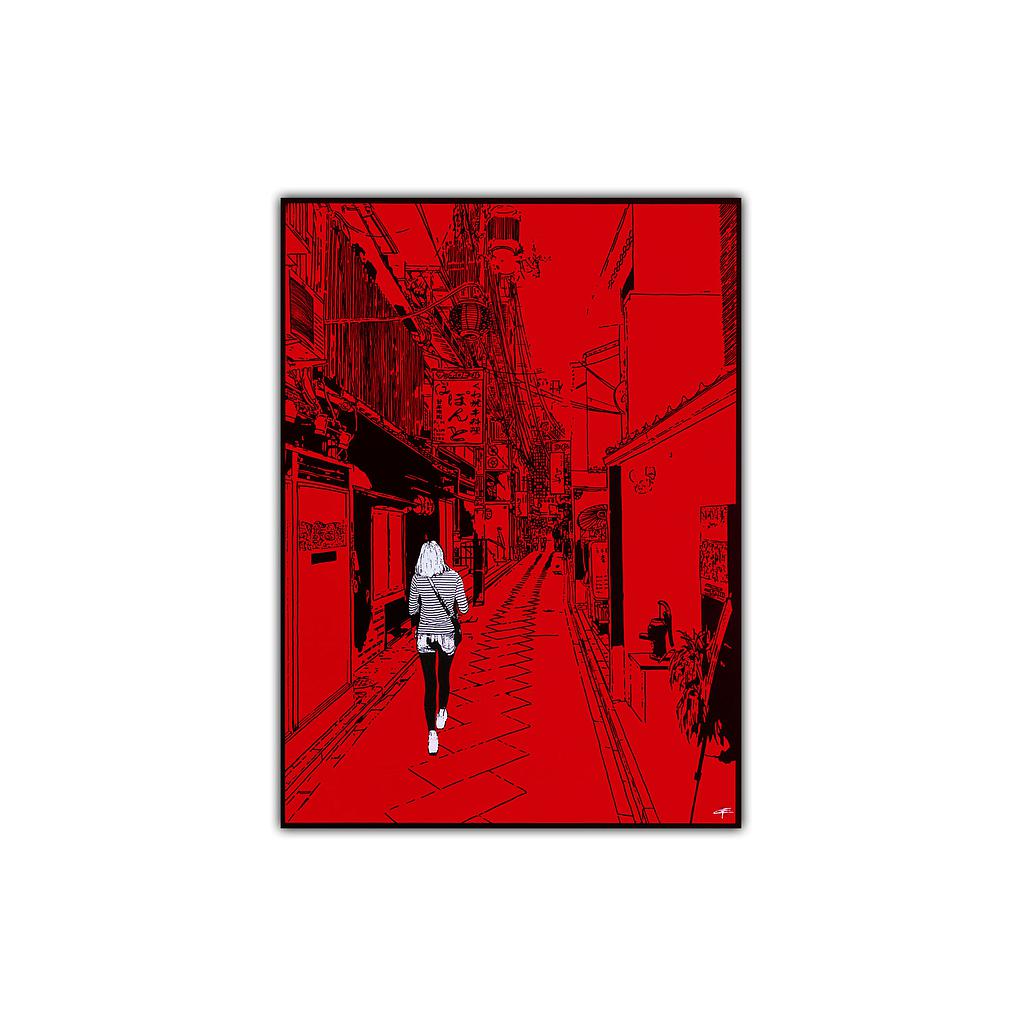 Tableau &quot;Promenade à Kyoto&quot; 114x162 cm