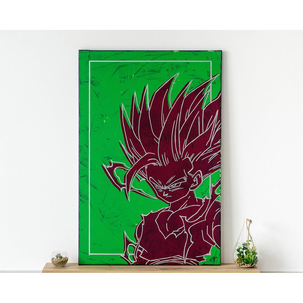 Tableau &quot;Vegeta SSJ4&quot; 30x30 cm