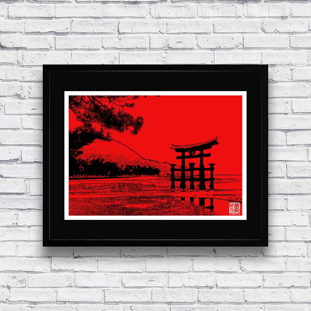 Reproduction de tableau &quot;Miyajima&quot; 30x42 cm
