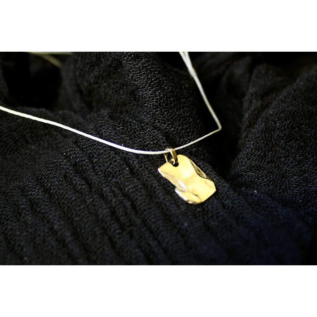 Petit pendentif rectangulaire Fusion (avec cordon ou cuir)