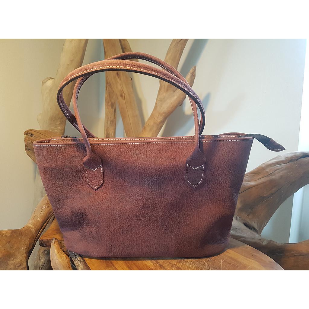 Sac shopping nubuck grainé 33x22 cm