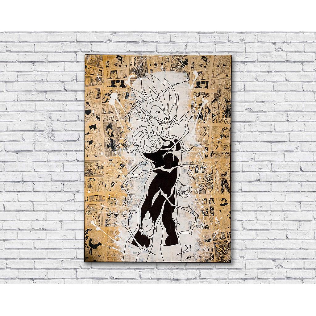 Tableau &quot;Vegeta SSJ4&quot; 40x40 cm