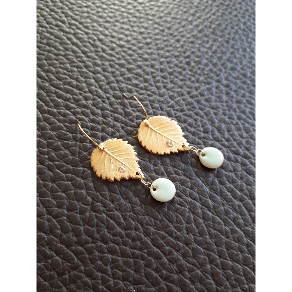 Boucles d'oreilles &quot;feuille&quot;