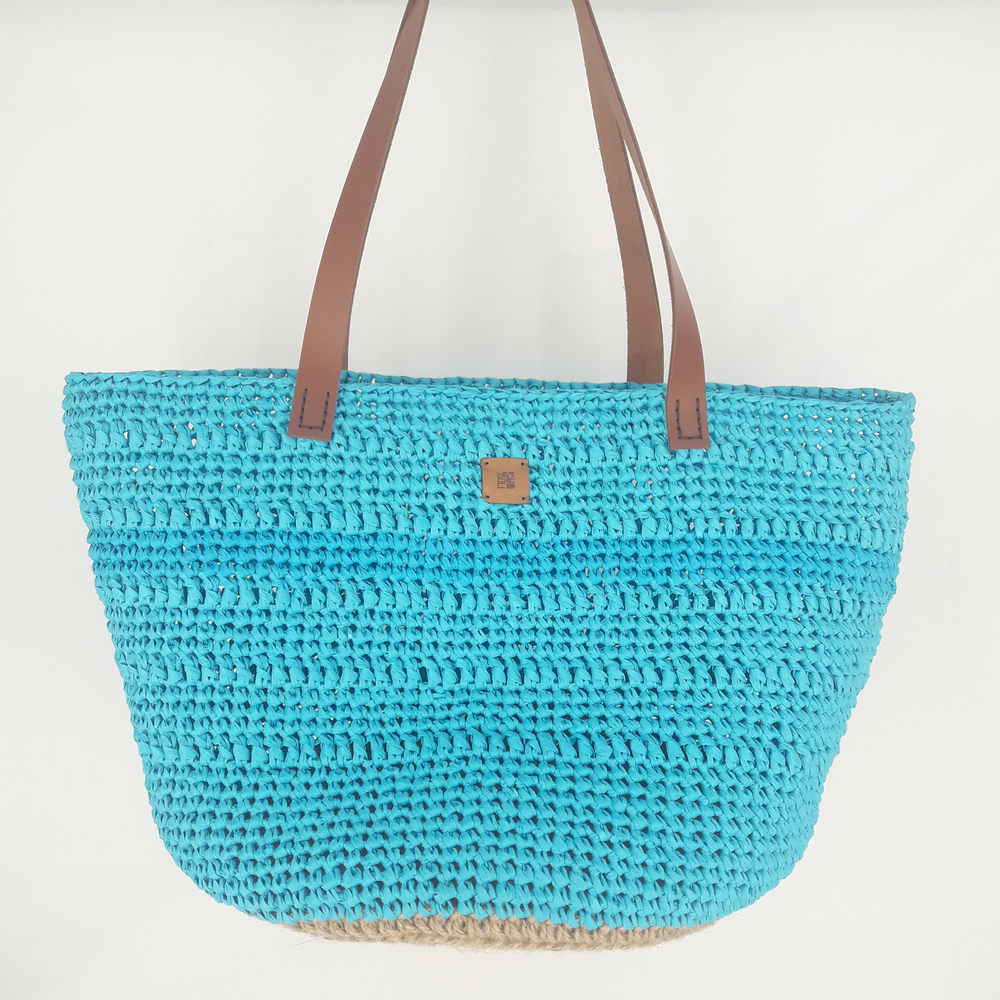 Sac Panier Turquoise