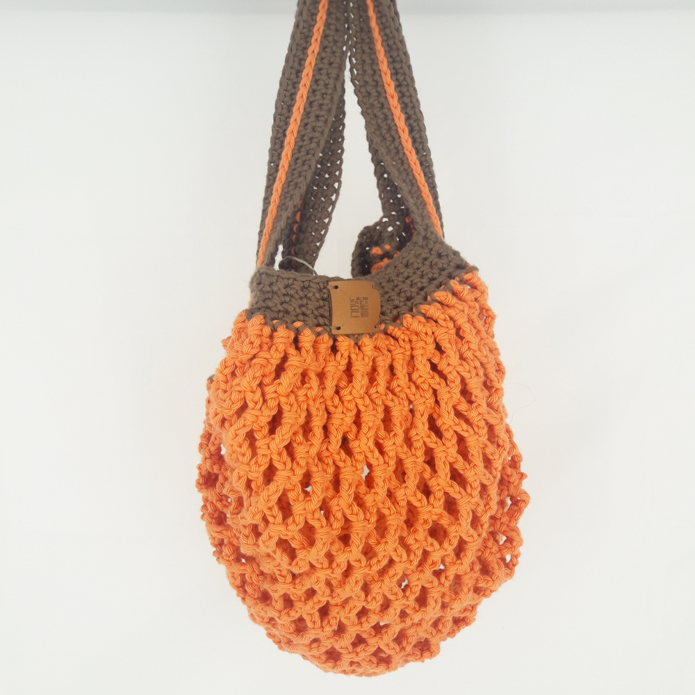 Sac Filet Orange et Taupe