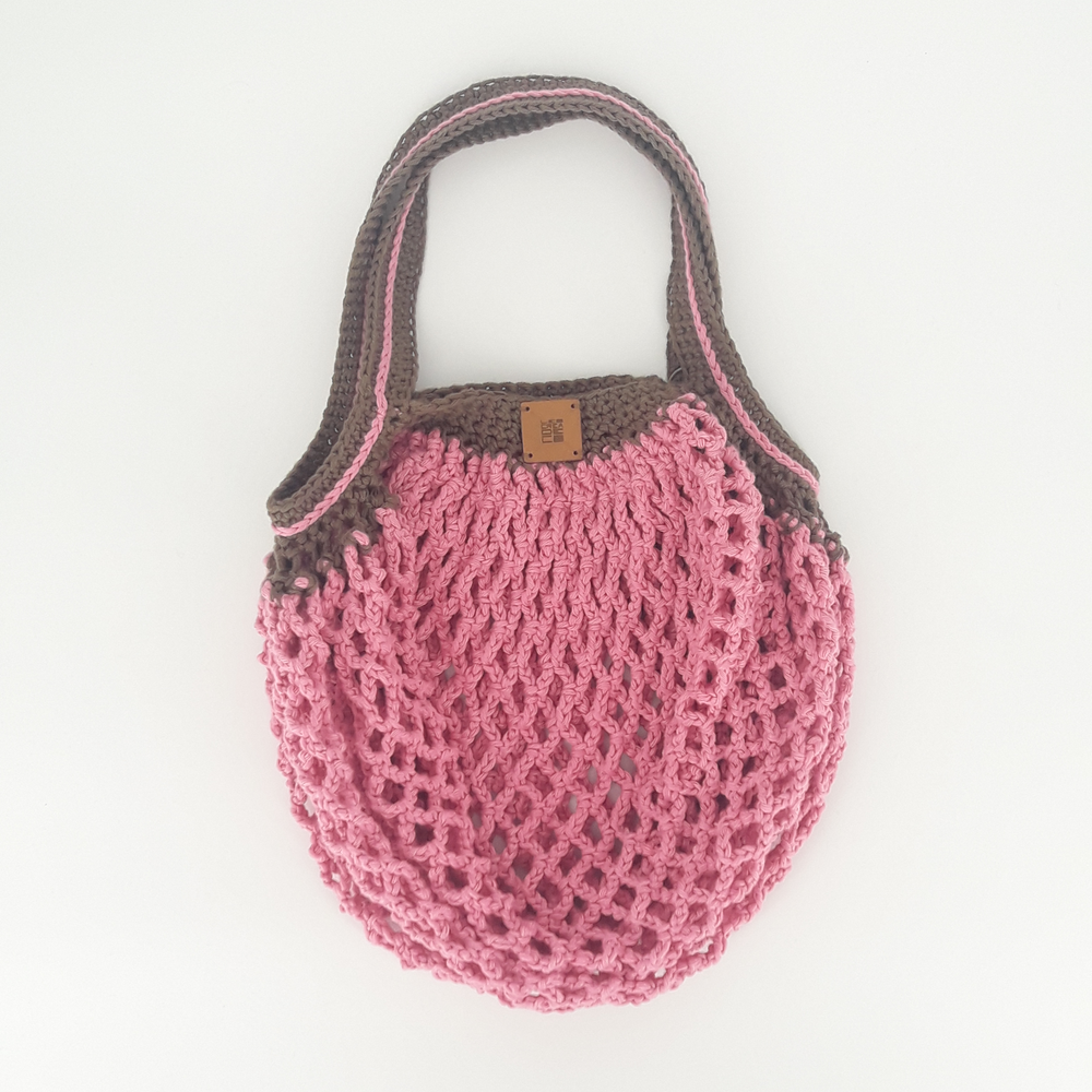 Sac Filet Rose et Taupe