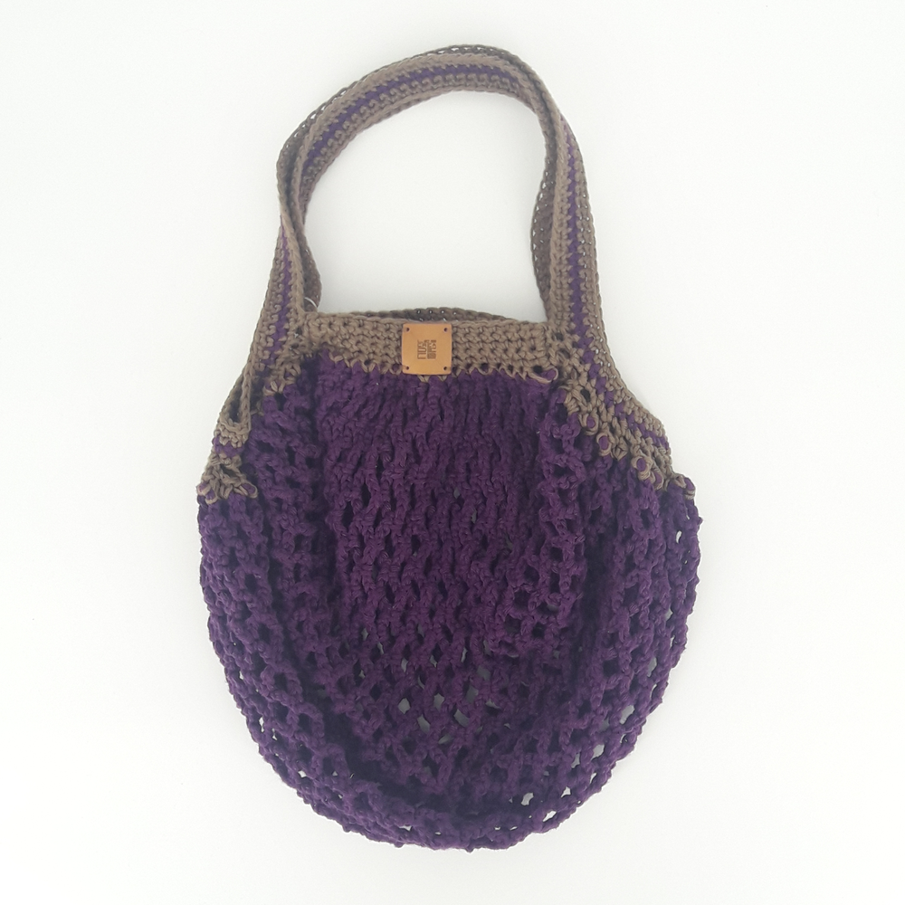 Sac Filet Violet et Taupe