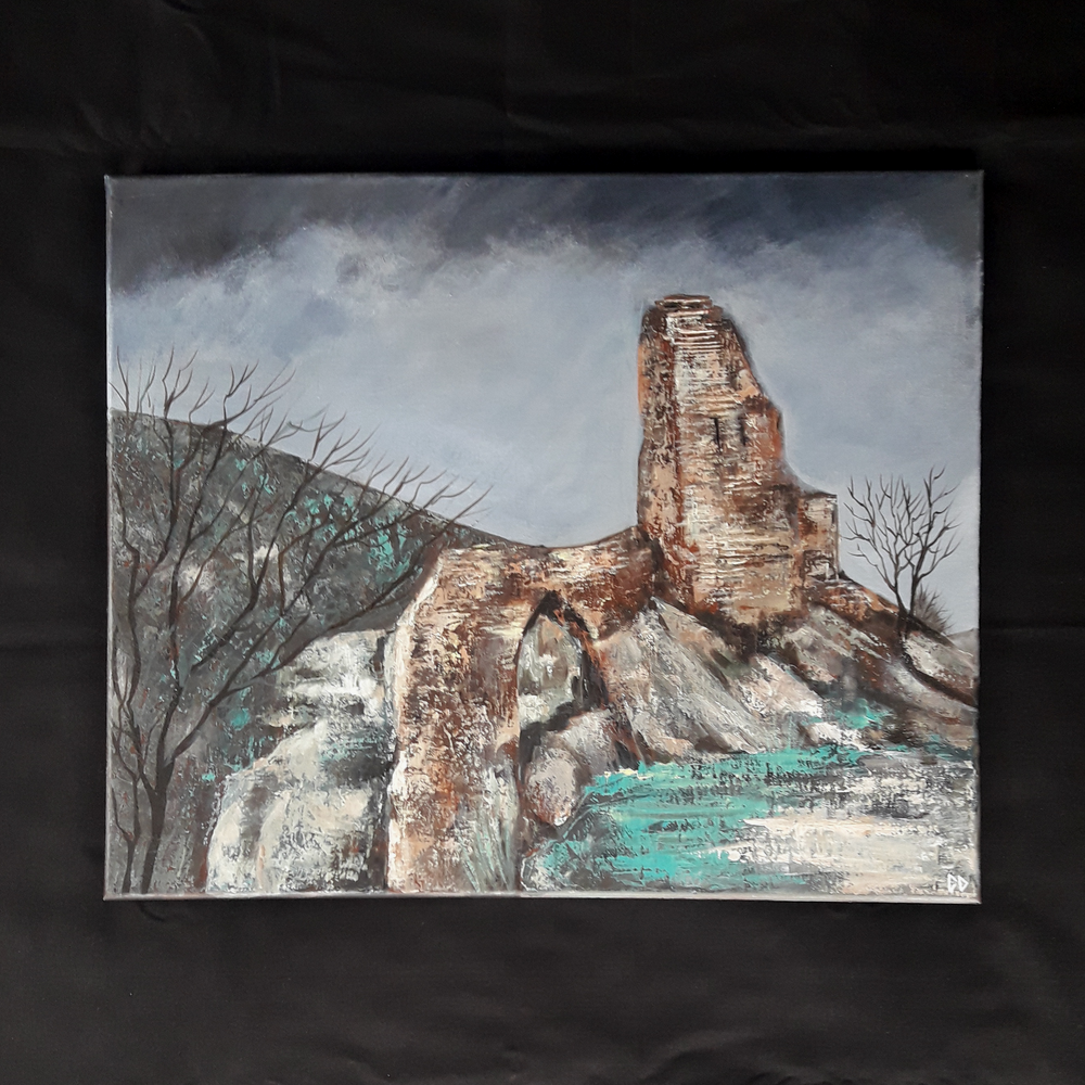 Tableau &quot;Château Prats Balaguer&quot; 30x25 cm