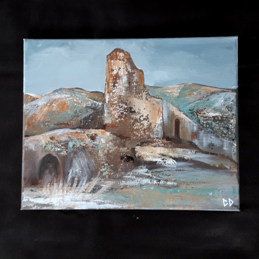 Tableau &quot;Château Prats Balaguer&quot; 65x54 cm