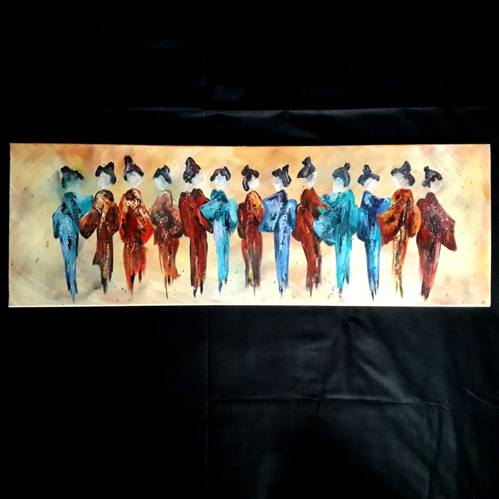 Tableau &quot;Geisha&quot; 40x120 cm