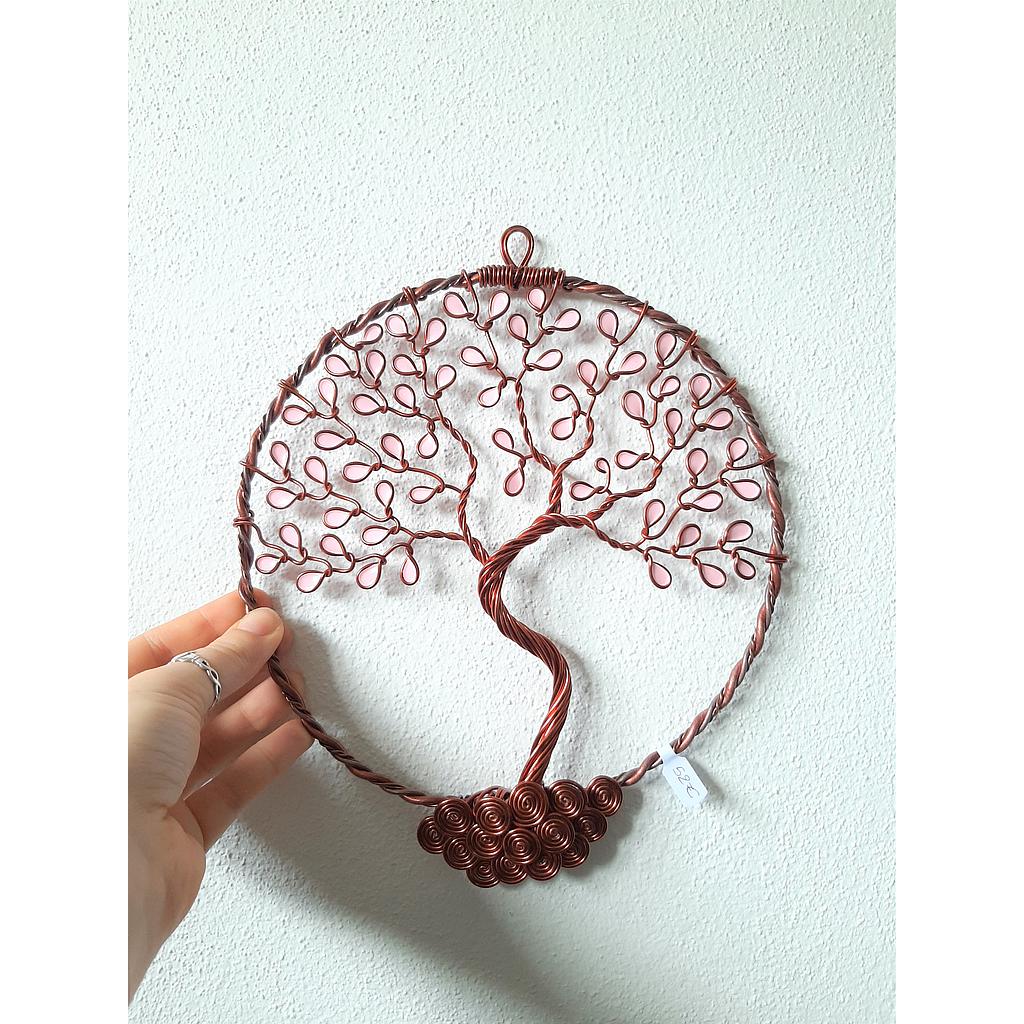 Arbre de Vie fermé 20 cm - Cuivré - Nuance rose