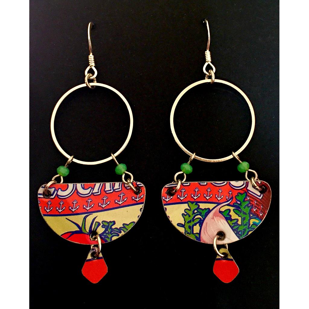 Boucles d'oreilles écologiques &quot;Tomates et fines herbes&quot;
