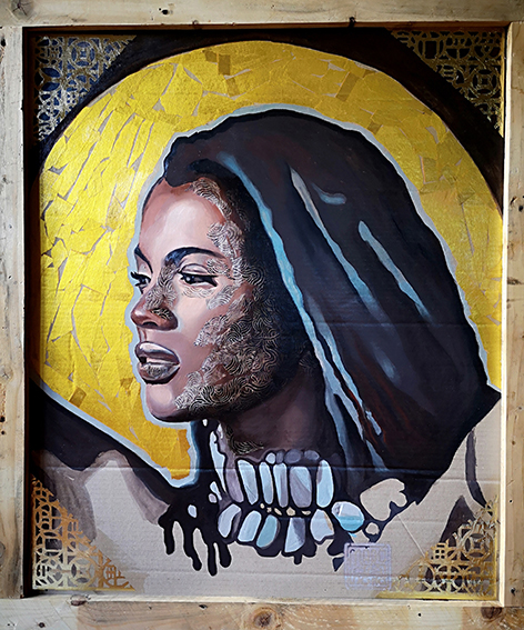 SUN GIRL  97X112 cadre inclus