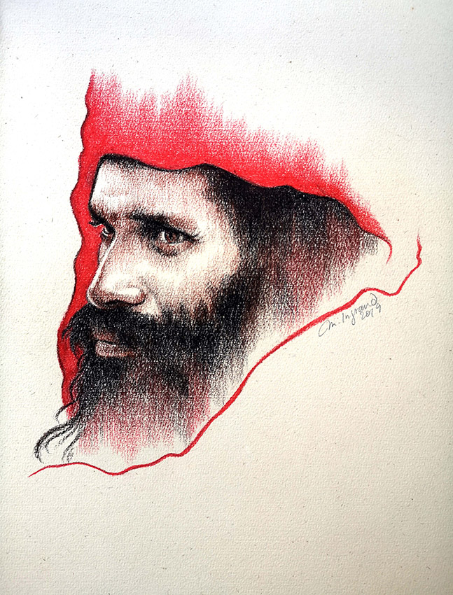 BABA turban rouge 23,5x 32