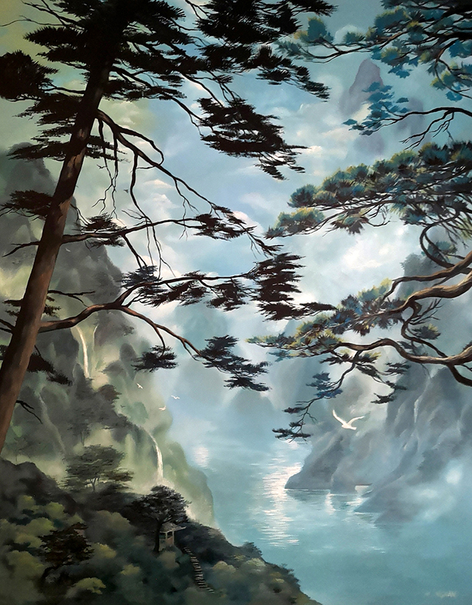 MOUNTAIN TEMPLE 73x92