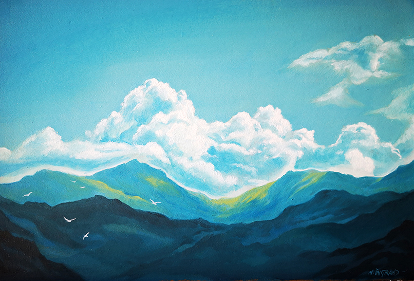 NUAGES 20x29 02 + cadre 35x45