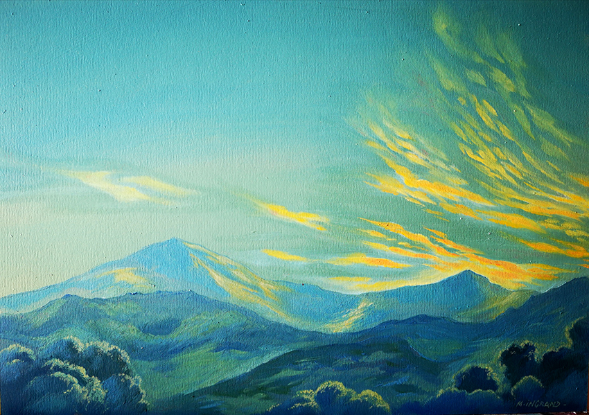 NUAGES 20x29 03 + cadre 35x45