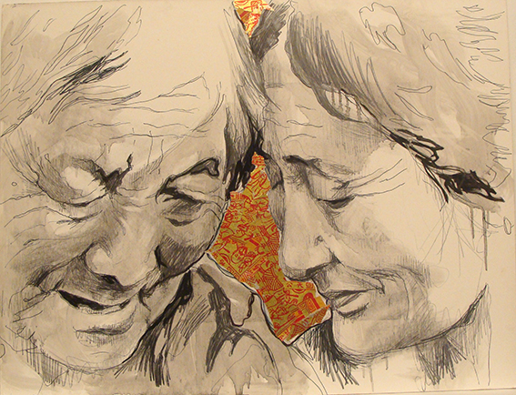 OLD WOMEN 80x70 Cadre inclus
