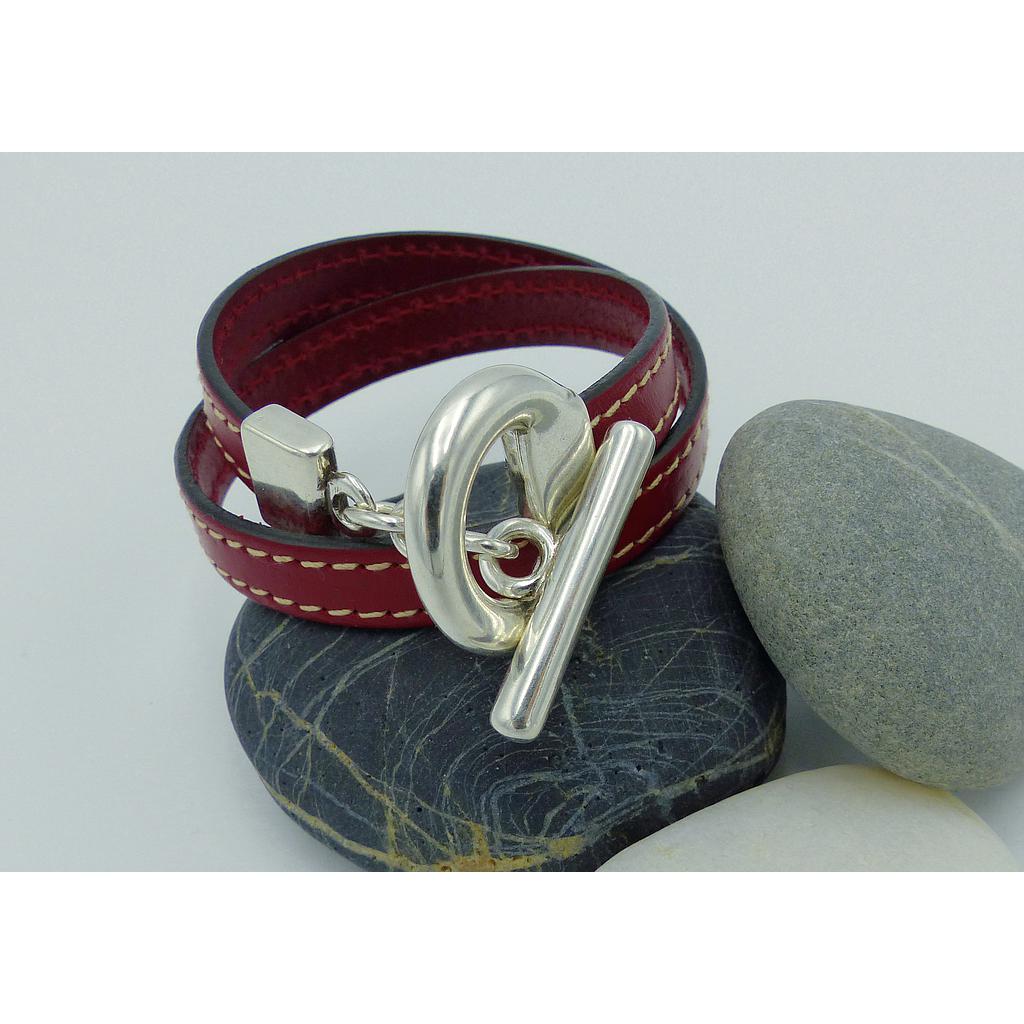 BRACELET DOUBLE COUTURE ROUGE TOOGLE