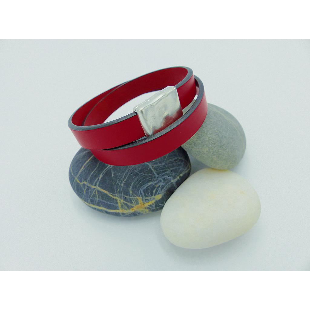 BRACELET DOUBLE  ROUGE MAGNETIQUE