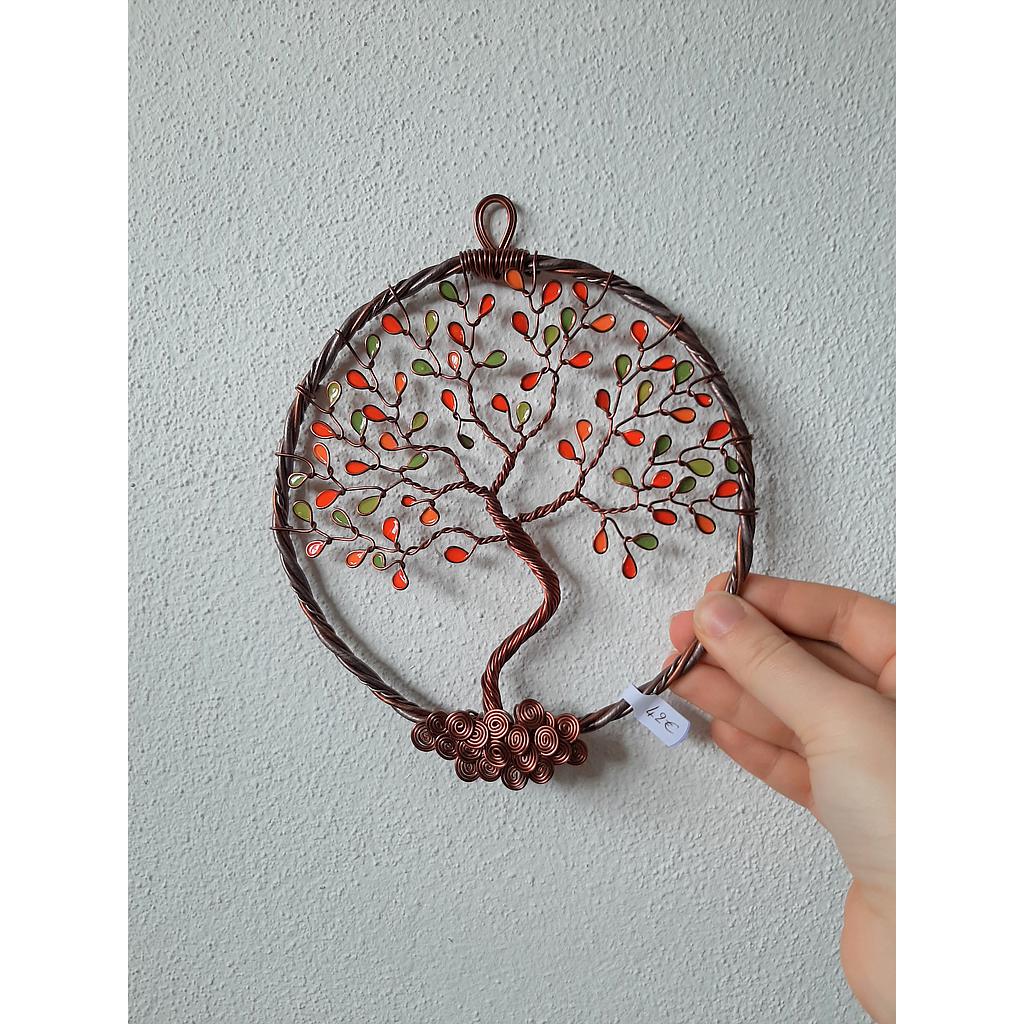 Arbre de Vie Ø15cm fermé cuivré - Début d'Automne