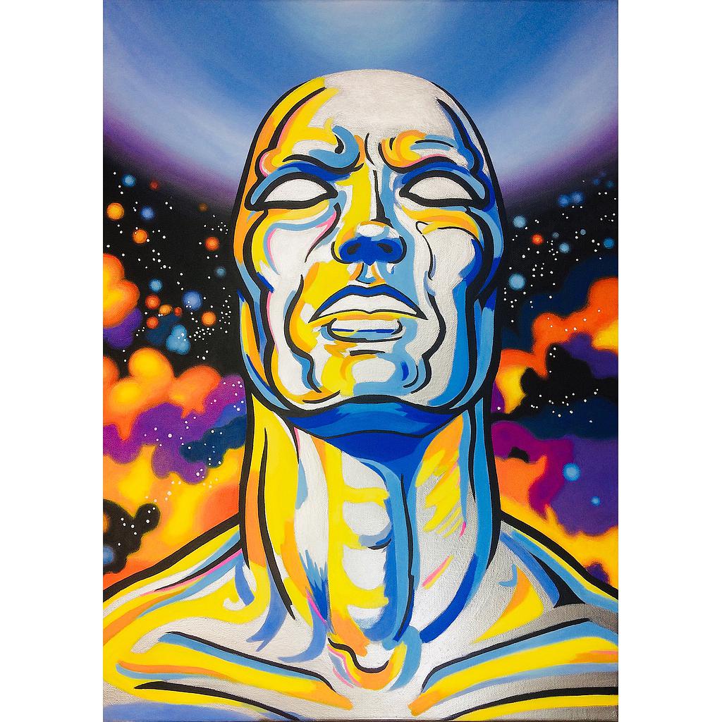 Le Surfer d'Argent se Libérant de Galactus 50x70cm