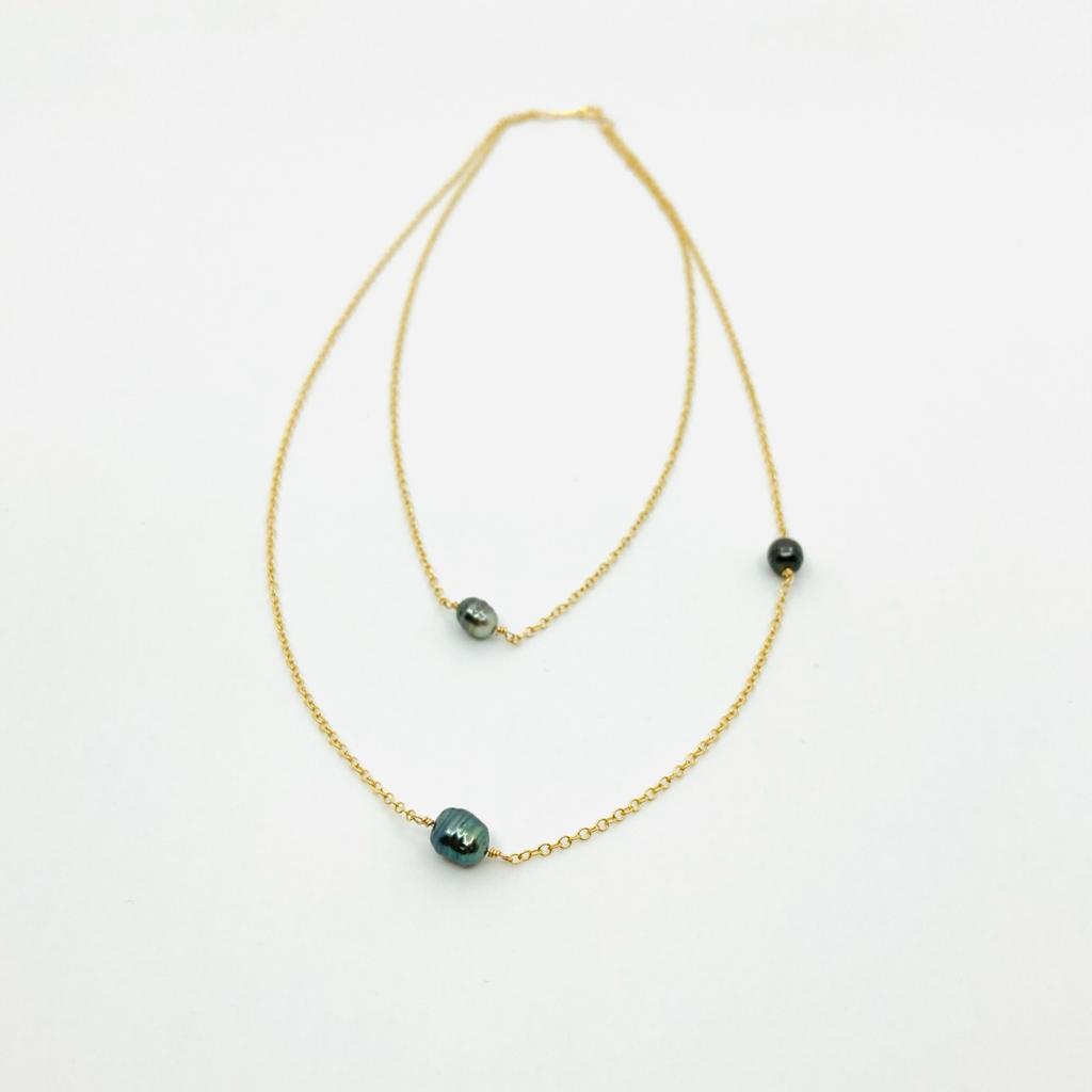Collier &quot; Trois grains de sel&quot; 